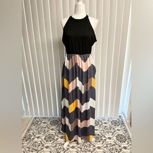 Maxi Halter Summer Dress With Pockets